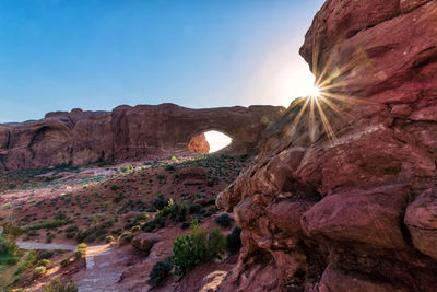 View of rock formations