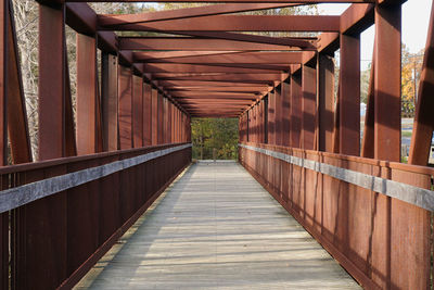 Rusty bridge over the eno river