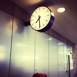 Low angle view of clock