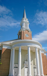 Low angle view of building against sky