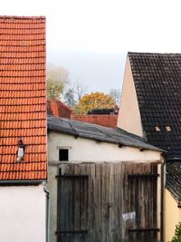 Low angle view of old building against sky