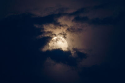 Low angle view of sky at night