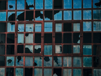 Full frame shot of glass window of building
