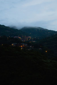 Aerial view of cityscape against sky