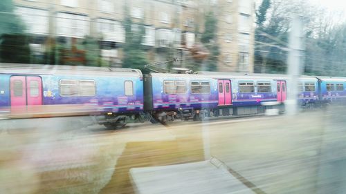 Train at railroad station