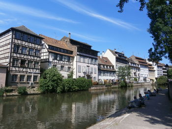 View of canal along buildings