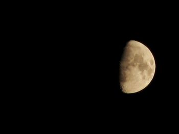 Low angle view of moon in sky