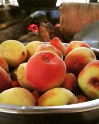 Close-up of apples in market