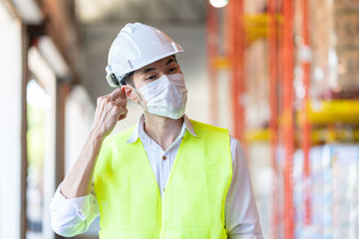 Portrait of man working