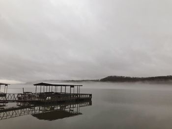 Placid foggy lake