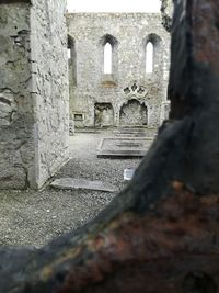 Close-up of old ruin building