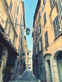 Low angle view of buildings in city