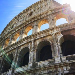 Low angle view of coliseum