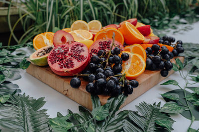 Close-up of orange fruits on table