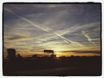 Scenic view of landscape against sky during sunset