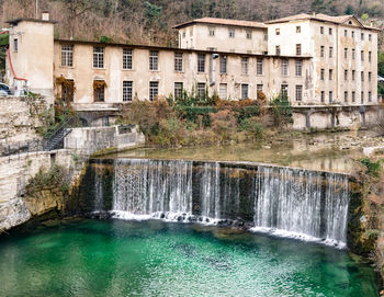 View of buildings by river