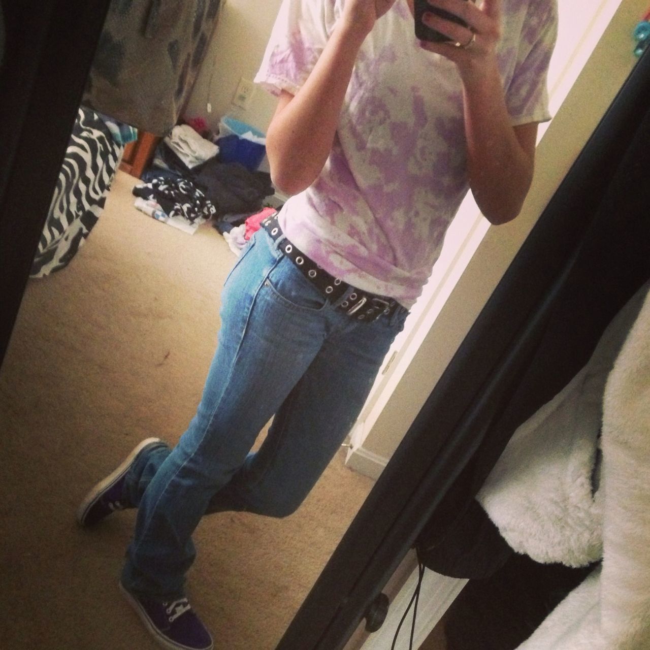 Rockin my tie-die and purple vans for brenn