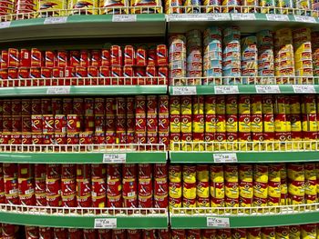 Full frame shot of multi colored store