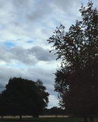 Scenic view of landscape against cloudy sky