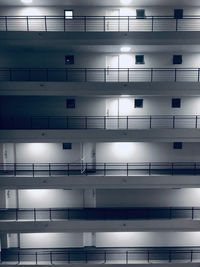 Low angle view of illuminated building at night