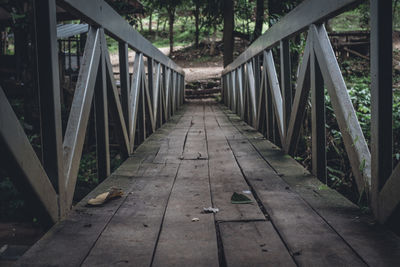 Footbridge amidst trees