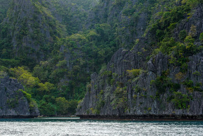 Photo showcases the stunningly rugged coastline of the philippines. a series of rocky outcroppings.