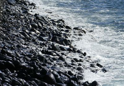 Close-up of waves in sea