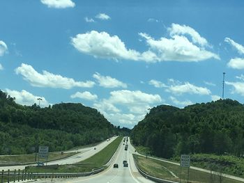 Road passing through mountains