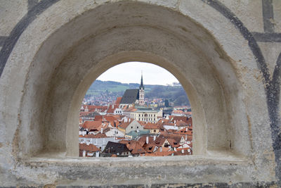 View of old town from window