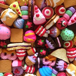 Full frame shot of multi colored candies