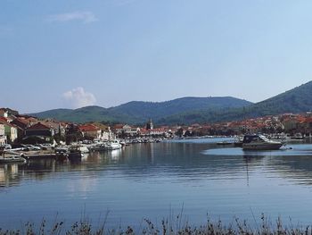 Sailboats in marina