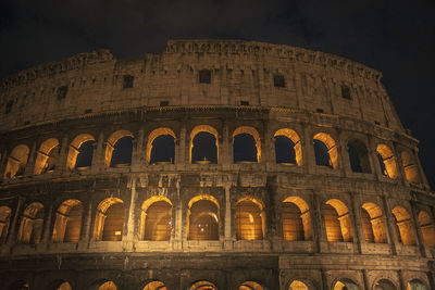 Low angle view of coliseum