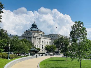 View of building against cloudy sky