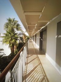 View of staircase in sunlight