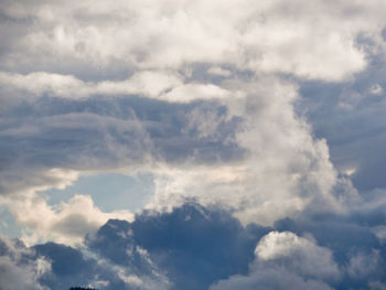 Low angle view of clouds in sky