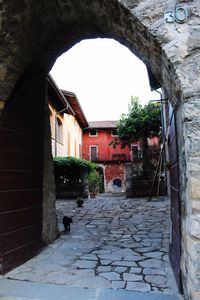 Alley amidst old buildings