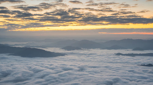 Scenic view of cloudscape during sunset