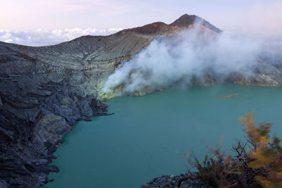 Ijen crater lake