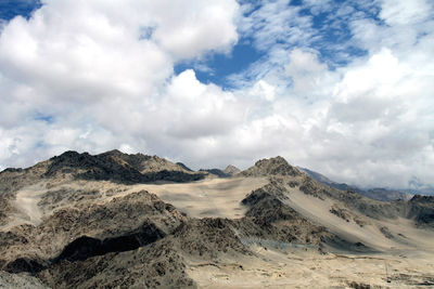 Scenic view of desert against sky