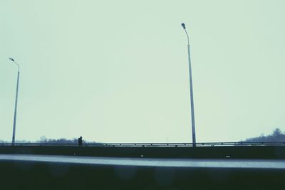 View of bridge against clear sky