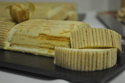 Close-up of cake on table