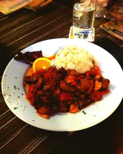 Close-up of served food