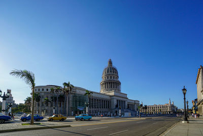 View of building against blue sky