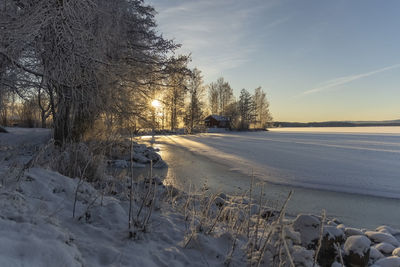 When nature shows its best side in the month of january and the snow crackles in the winter cold.