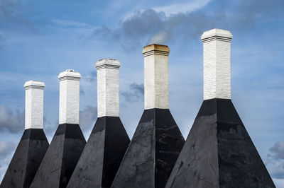 Chimneys at svaneke smokehouse, bornholm, denmark