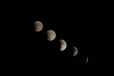 Low angle view of moon in sky