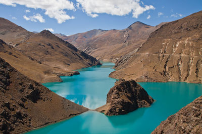 Panoramic view of mountains against sky