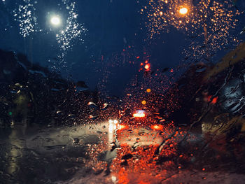 Raindrops on glass