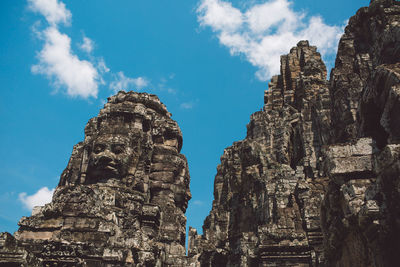 Low angle view of temple against sky