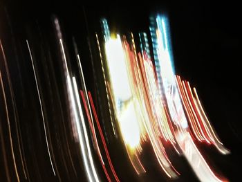 Light trails at night